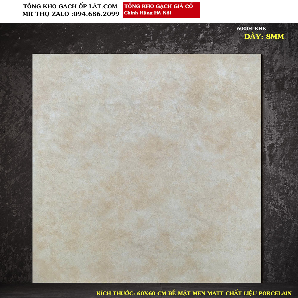 Gạch giả cổ màu da bò 60x60 60004